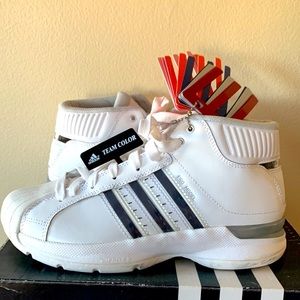 adidas Pro Model 08 Team Color White Shoe Size 5.5 Women or Kids 4Y